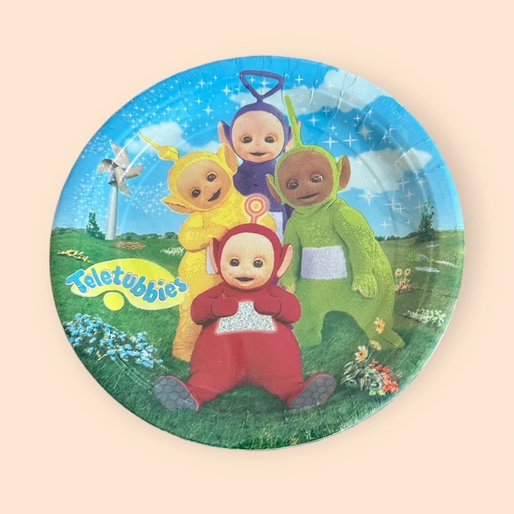 Vtg 1998 Teletubbies Birthday Party Supplies Set Plates Napkins New In Package